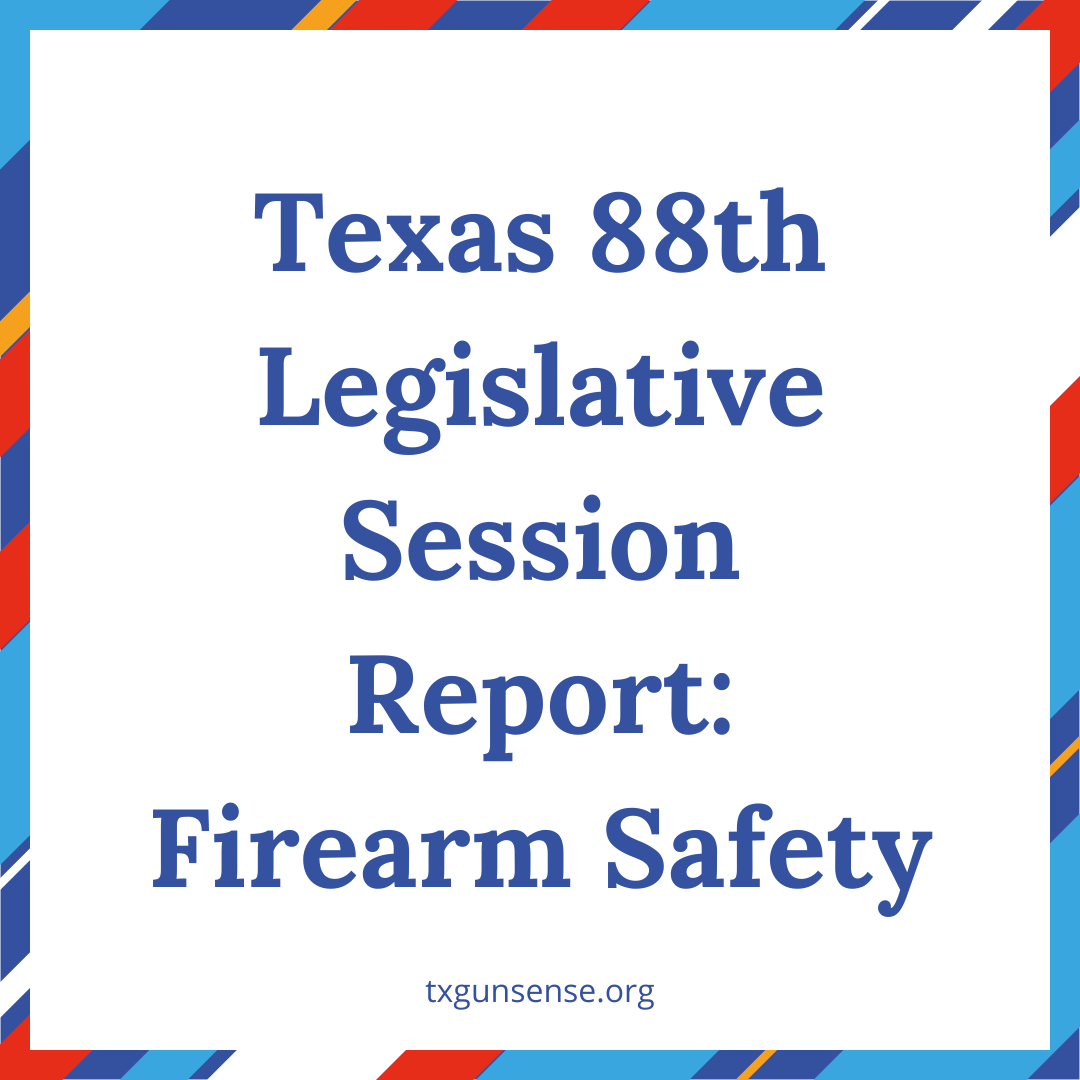 July Newsletter - Recapping The 88th Legislative Session - Texas Gun Sense